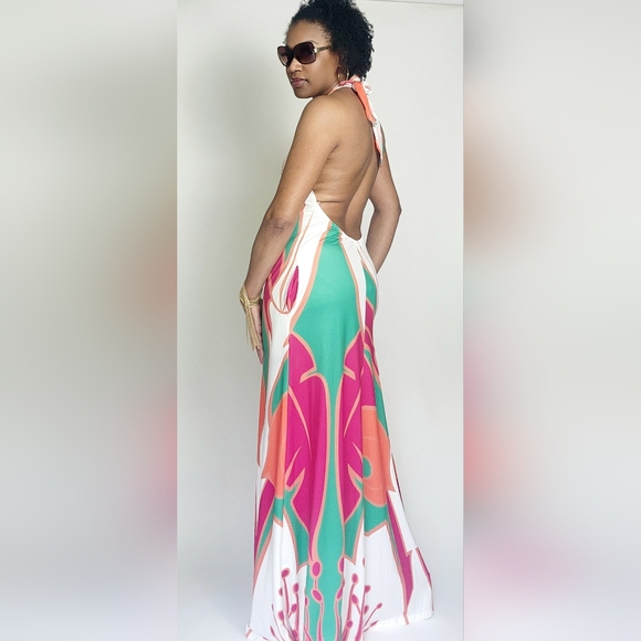 007. 🔴 CLEARANCE SALE - HALTER MAXI BACKLESS DRESS - Picture 2 of 2